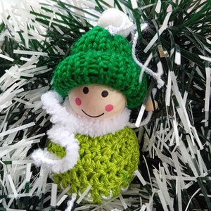 Karácsonyi függő dekoráció, kisfiú, Karácsony, Karácsonyi lakásdekoráció, Karácsonyfadíszek, Horgolás, Mindenmás, MESKA