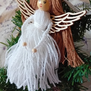 Karácsonyi fonal angyal, Karácsony, Karácsonyi lakásdekoráció, Karácsonyfadíszek, Mindenmás, MESKA