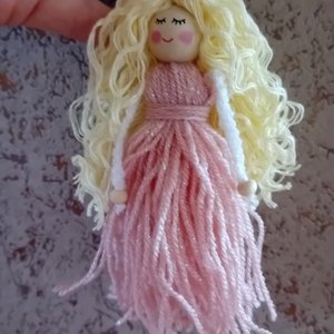 Karácsonyi fonal angyal - karácsony - karácsonyi lakásdekoráció - karácsonyfadíszek - Meska.hu