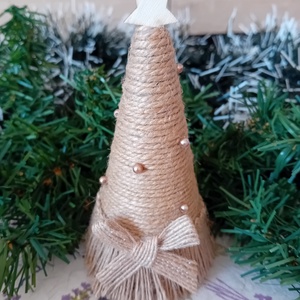 Natúr fenyőfa dekoráció, Karácsony, Adventi díszek, Adventi asztaldísz, Mindenmás, MESKA