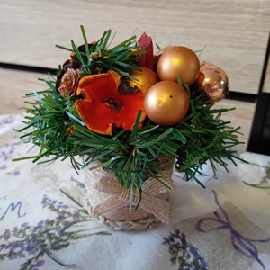 Karácsonyi mini asztaldísz - karácsony - adventi díszek - adventi asztaldísz - Meska.hu