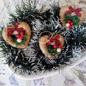 Karácsonyi szív dekoráció, Karácsony, Karácsonyi lakásdekoráció, Karácsonyfadíszek, Mindenmás, MESKA