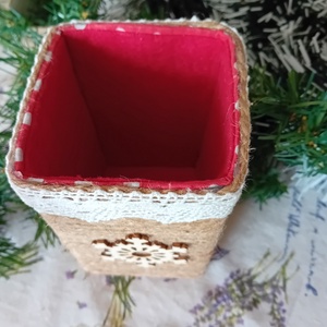 Karácsonyi dekorációs tároló A - karácsony - karácsonyi lakásdekoráció - ünnepi asztaldekoráció - Meska.hu