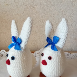 Húsvéti nyúl 1 pár - otthon & életmód - dekoráció - asztal és polc dekoráció - asztaldísz - Meska.hu