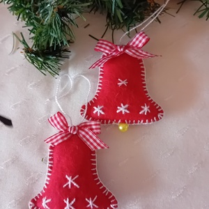 Karácsonyfadísz, harang dekoráció - karácsony - karácsonyi lakásdekoráció - karácsonyfadíszek - Meska.hu