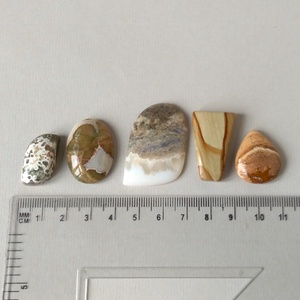 5 db ásvány kaboson ajándék zacskóban 8. - kellékek & szerszámok - gyöngyfűzés kellékek - cabochon - Meska.hu