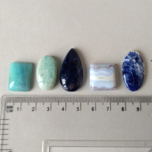 5 db ásvány kaboson ajándék zacskóban 9. - kellékek & szerszámok - gyöngyfűzés kellékek - cabochon - Meska.hu