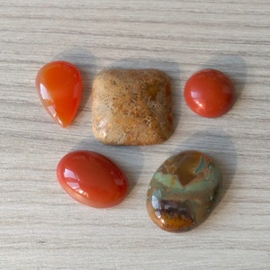 5 db ásvány kaboson ajándék zacskóban 19., Kellékek & szerszámok, Gyöngyfűzés kellékek, Cabochon, Ékszerkészítés, MESKA