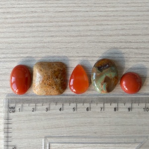 5 db ásvány kaboson ajándék zacskóban 19. - kellékek & szerszámok - gyöngyfűzés kellékek - cabochon - Meska.hu