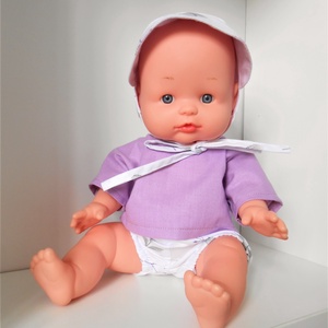 Orgona lila blúzos összeállítás sapkácskával - játék & sport - baba & babaház - babaruha, babakellék - Meska.hu