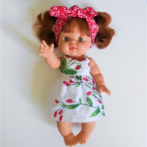 Szamócás-málnás 3 részes öltözék Paola Reina babára - játék & sport - baba & babaház - babaruha, babakellék - Meska.hu