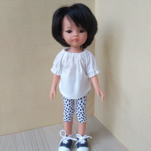 Fekete-fehér összeállítás 32 cm-s Paola Reina babáknak - játék & sport - baba & babaház - babaruha, babakellék - Meska.hu