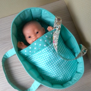 Virágos mózeskosár bébi babáknak, Játék & Sport, Baba & babaház, Babaruha, babakellék, Varrás, MESKA