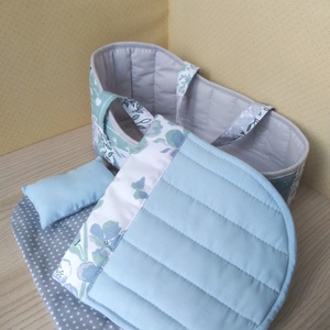 Patchwork mintás mózeskosár - játék & sport - baba & babaház - babaruha, babakellék - Meska.hu