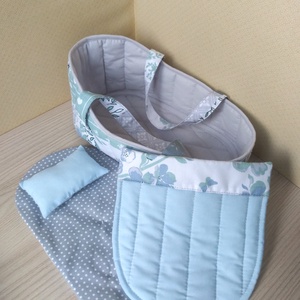 Patchwork mintás mózeskosár - játék & sport - baba & babaház - babaruha, babakellék - Meska.hu