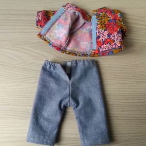 Virágos pólós öltözék Ma Corolle babáknak - játék & sport - baba & babaház - babaruha, babakellék - Meska.hu