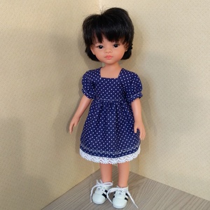 Kékfestő ruha 32 cm-s Paola Reina babáknak - Meska.hu