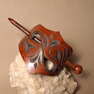 Kerti séta - bőr kontycsat - ruha & divat - hajdísz & hajcsat - hajcsat & hajtű - Meska.hu