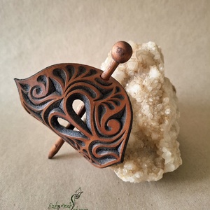 Szívdobbanás - bőr kontycsat - ruha & divat - hajdísz & hajcsat - hajcsat & hajtű - Meska.hu