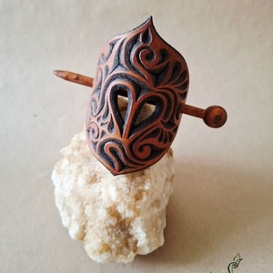 Szívdobbanás - bőr kontycsat, Ruha & Divat, Hajdísz & Hajcsat, Hajcsat & Hajtű, Bőrművesség, MESKA