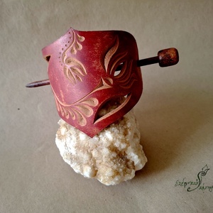 Virágom - nagy bőr kontycsat, Ruha & Divat, Hajdísz & Hajcsat, Hajcsat & Hajtű, Bőrművesség, MESKA