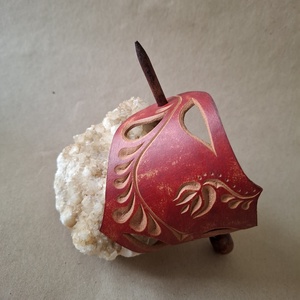 Virágom - nagy bőr kontycsat - ruha & divat - hajdísz & hajcsat - hajcsat & hajtű - Meska.hu