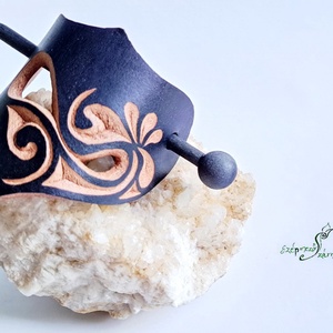 Álompor - bőr kontycsat, Ruha & Divat, Hajdísz & Hajcsat, Hajcsat & Hajtű, Bőrművesség, MESKA