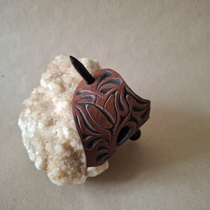 Hamvas tuli - bőr kontycsat - ruha & divat - hajdísz & hajcsat - hajcsat & hajtű - Meska.hu