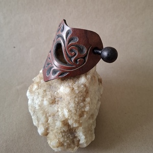 Hamvas tuli - bőr kontycsat - ruha & divat - hajdísz & hajcsat - hajcsat & hajtű - Meska.hu