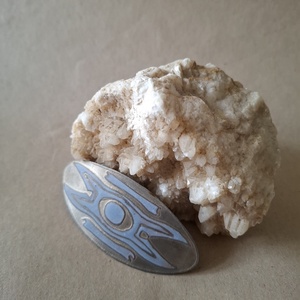 Kék egyensúly - Tűzzománc francia csat, Ruha & Divat, Hajdísz & Hajcsat, Hajdísz, Tűzzománc, Ékszerkészítés, MESKA