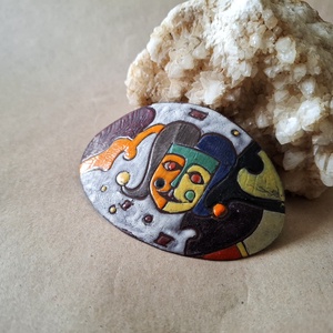 Karnevál1 - Tűzzománc francia csat, Ruha & Divat, Hajdísz & Hajcsat, Hajdísz, Tűzzománc, Ékszerkészítés, MESKA