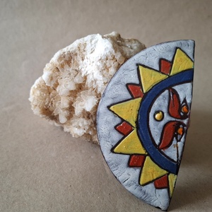 Karnevál 2 - Tűzzománc francia csat - ruha & divat - hajdísz & hajcsat - hajdísz - Meska.hu