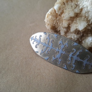 Búzavirágkék - Tűzzománc francia csat - Meska.hu