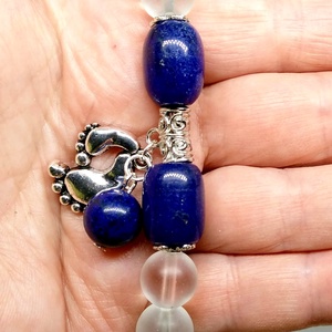 Lapis lazuli Fiú babaváró karkötő - ékszer - karkötő - ásványkarkötő - Meska.hu