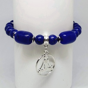 Lapis lazuli Yoga karkötő - ékszer - karkötő - ásványkarkötő - Meska.hu