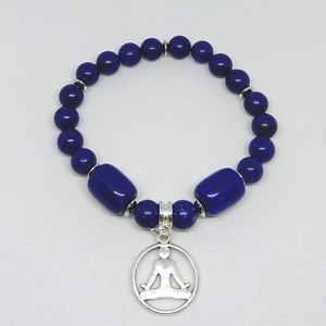Lapis lazuli Yoga karkötő - ékszer - karkötő - ásványkarkötő - Meska.hu