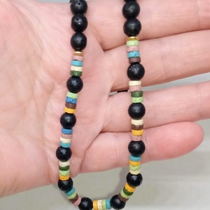 Lávakő nyaklánc és fülbevaló ásvány szett - ékszer - ékszerszett - Meska.hu