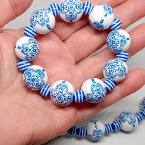 Holland Delfti mintás ékszerszett - ékszer - ékszerszett - Meska.hu