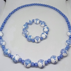 Holland Delfti mintás ékszerszett, Ékszer, Ékszerszett, Ékszerkészítés, Gyöngyfűzés, gyöngyhímzés, MESKA