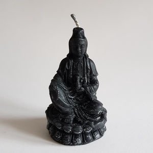 Fekete Ülő Buddha Gyertya -  - Meska.hu