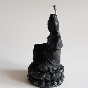 Fekete Ülő Buddha Gyertya -  - Meska.hu