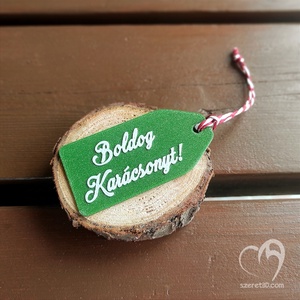 Ajándékkísérő - 4-féle variációban, Karácsony, Karácsonyi ajándékozás, Karácsonyi képeslap, üdvözlőlap, ajándékkísérő, Mindenmás, MESKA