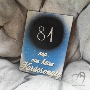 Karácsonyi visszaszámláló 3.  krétával írható - karácsony - adventi díszek - adventi naptár - Meska.hu