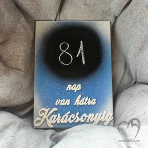 Karácsonyi visszaszámláló 3.  krétával írható - Meska.hu
