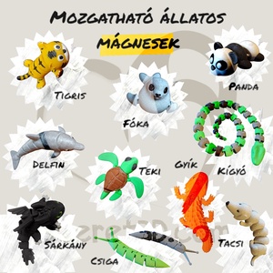Mozgatható állatos hűtőmágnes  Több változatban - Meska.hu