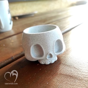 Koponya mécsestartó LED mécseshez - otthon & életmód - dekoráció - halloween - halloweeni lámpás - Meska.hu