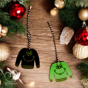 2 db-os Grincses pulcsi karácsonyfadísz szett, Karácsony, Karácsonyi lakásdekoráció, Karácsonyfadíszek, Mindenmás, MESKA