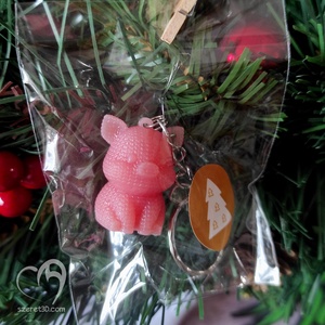 Újévi szerencsemalac kulcstartó - táska & tok - kulcstartó & táskadísz - kulcstartó - Meska.hu