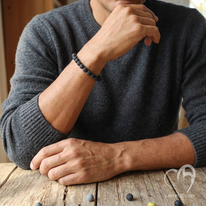 Lávakő karkötő � többféle színből - ékszer - karkötő - ásványkarkötő - Meska.hu