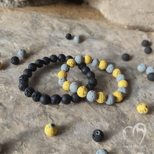 Lávakő karkötő � többféle színből - Meska.hu